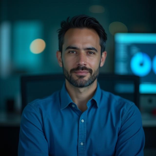 Foto profesional del Director de Data Analytics de Innovación Digital Mexicana